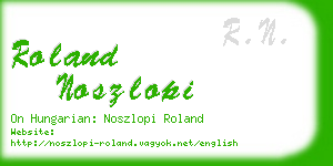 roland noszlopi business card